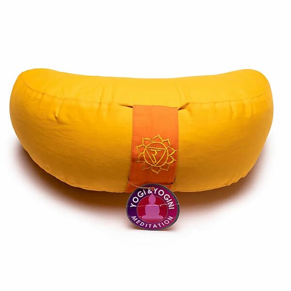 Meditationskissen Halbmond Chakra 3 -- ±1008 g; 33x13cm