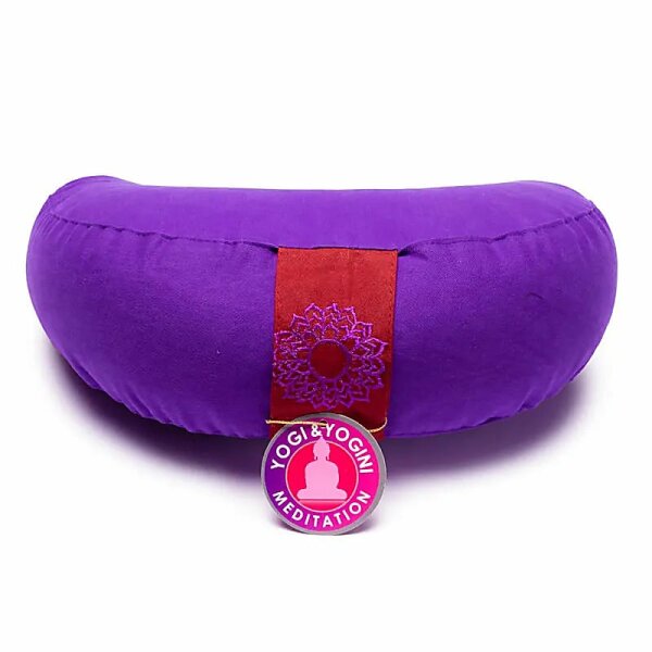 Meditationskissen Halbmond Chakra 7 -- ±1008 g; 33x13 cm