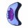 Meditationskissen Lotus blau Halbmond --  &plusmn;1008 g; 33x13 cm