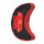 Meditationskissen Lotus rot/schwarz Halbmond -- 33x13 cm