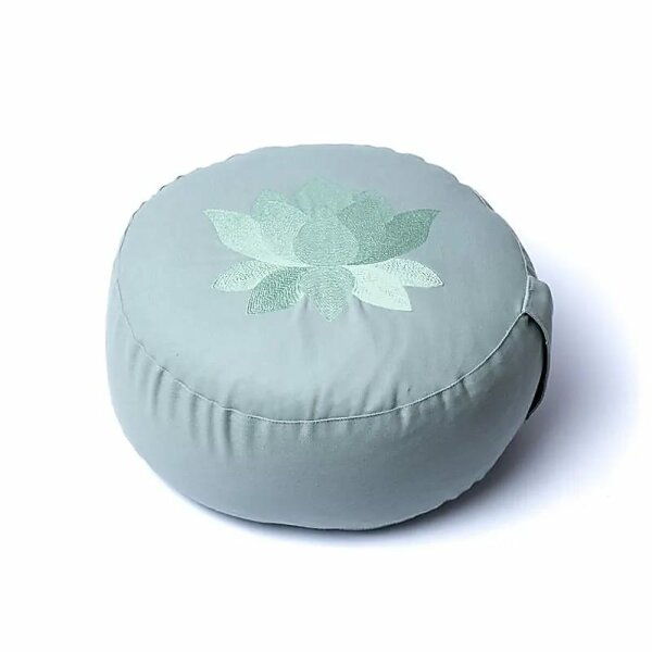 Meditationskissen Lotus salbeigrün Bio-Baumwolle (OCS) -- 33x13 cm; 2100g