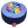 Meditationskissen Multicolor-Blumenmotiv blau -- 33x17 cm