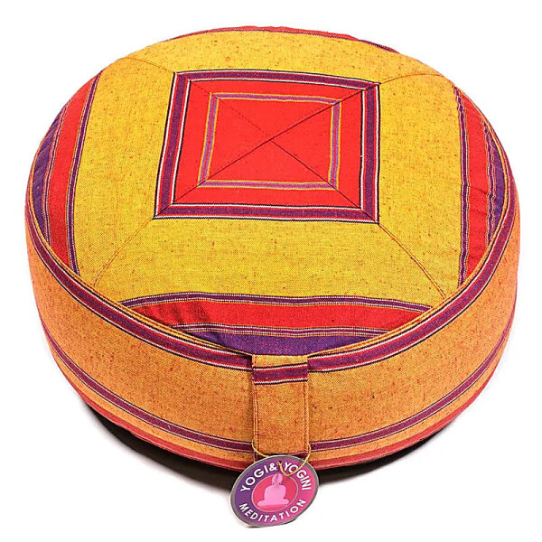Meditationskissen rot/orange multi -- 33x17 cm