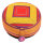 Meditationskissen rot/orange multi -- 33x17 cm
