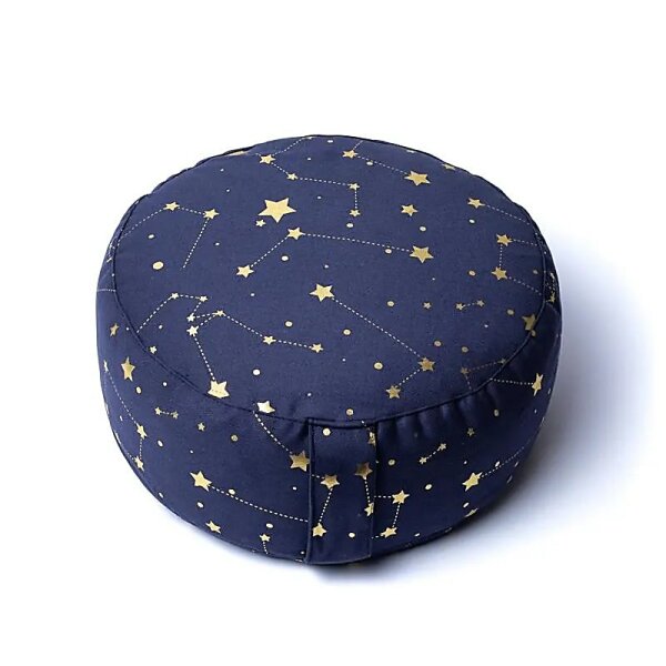 Meditationskissen Sternenhimmel navy blau Bio-Baumwolle (OCS) -- 33x13 cm; 2100g