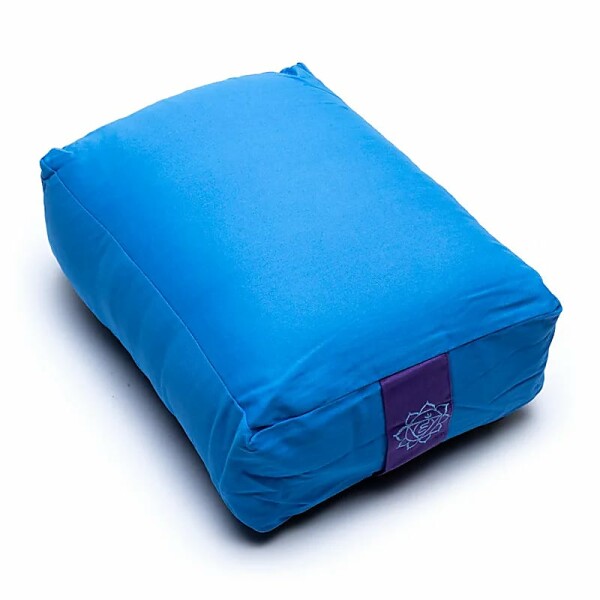 Meditationskissen/Bolster blau 5. Chakra -- 38x28x12 cm