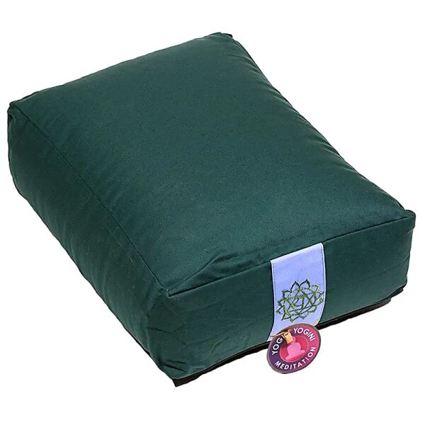 Meditationskissen/Bolster grün 4. Chakra -- 38x28x12 cm