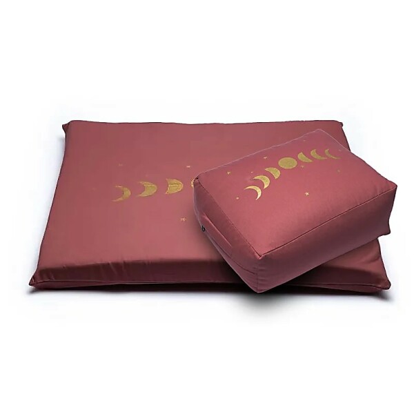 Meditations-SET 5 Mondphasen aus Bio-Baumwolle (OCS) -- 65x65x5 cm; 3009g