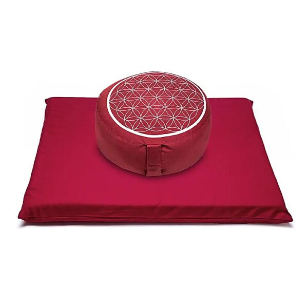 Meditations-SET Blume des Lebens rot -- 65x65cm; 1247g