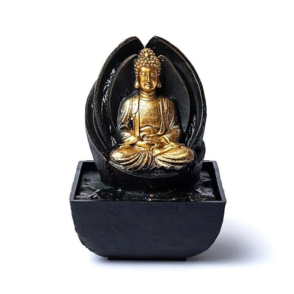 Meditierender Buddha Springbrunnen --13.3x13.3x17.5cm