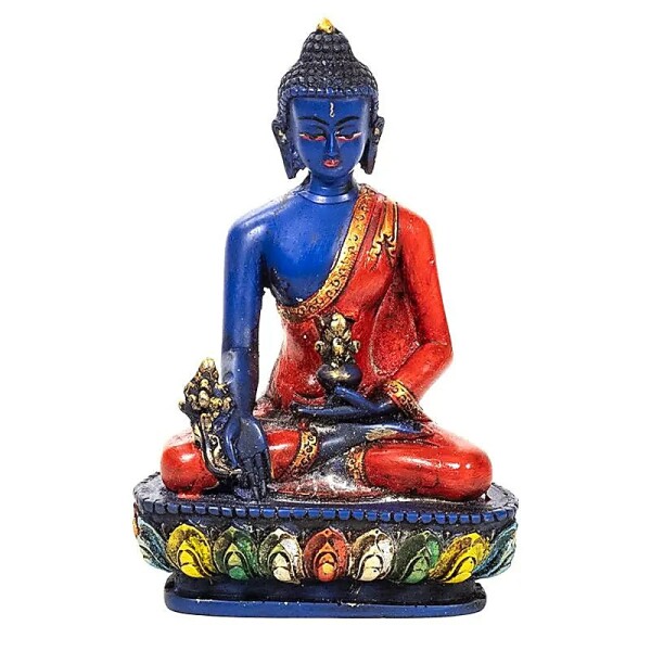 Medizin Buddha bemalt  -- 316 g; 9x6x14 cm