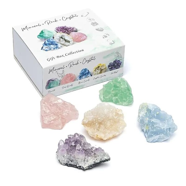 Mineralien-Geschenkbox -- 10x7x5cm
