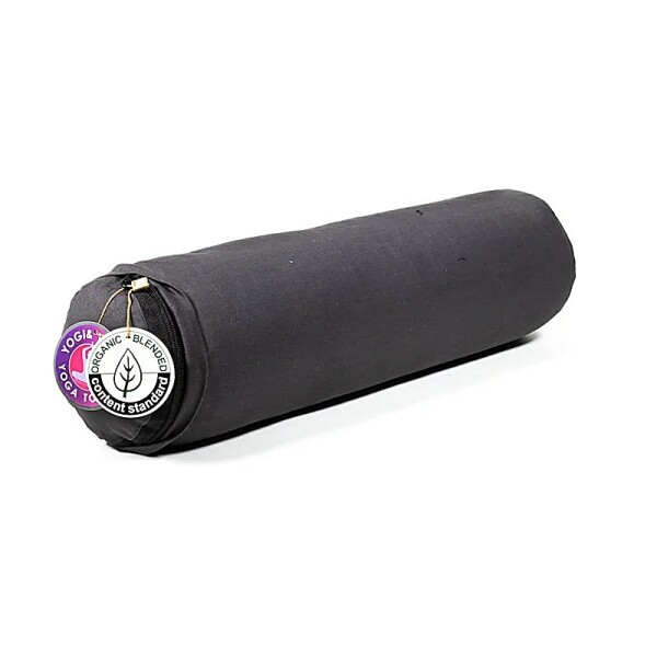 Minibolster anthrazit Baumwolle BIO (OCS) -- 40x12cm; ±920g