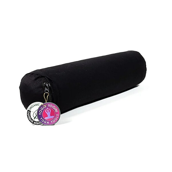 Minibolster schwarz Baumwolle BIO (OCS) -- 40x12cm; ±920g