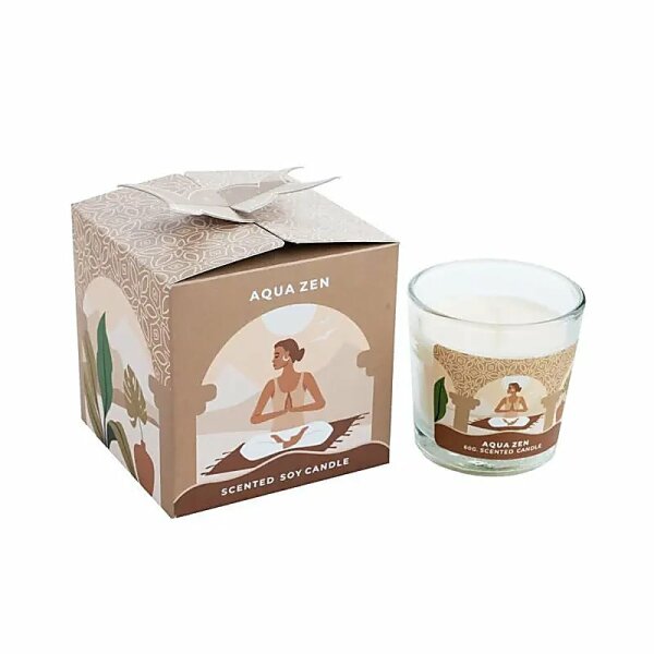Moonshine Yoga Sojawachskerze Aqua Zen -- 60g
