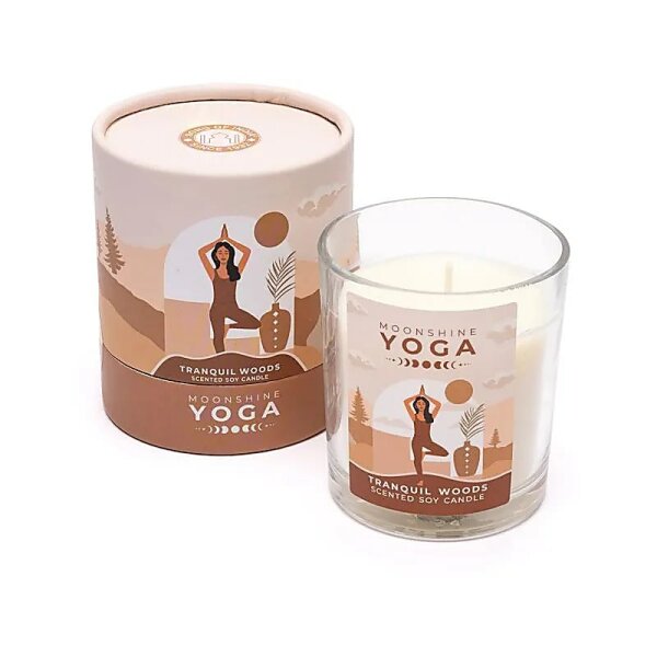 Moonshine Yoga Sojawachskerze Ruhige Wälder -- 128g