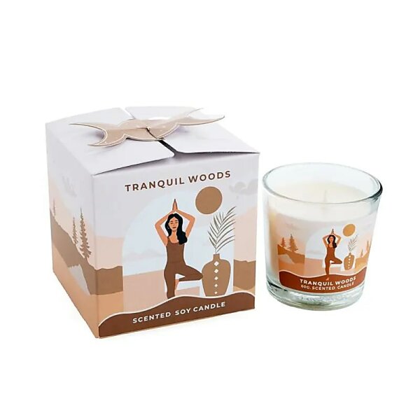 Moonshine Yoga Sojawachskerze Ruhige Wälder -- 60g