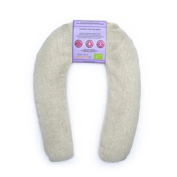 Nackenkissen Lavendel biologisch beige -- ±25x20x3cm;  ±440g