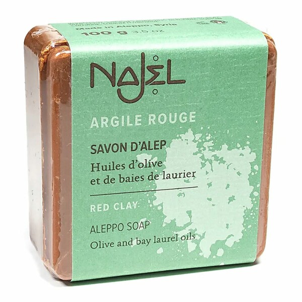 Najel Aleppo Seife mit roter Tonerde als Peeling -- 100 g