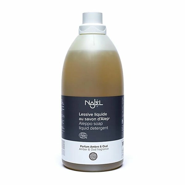 Najel Aleppo-Seife Flüssigwaschmittel Amber & Oudh-Duft – 2000 ml
