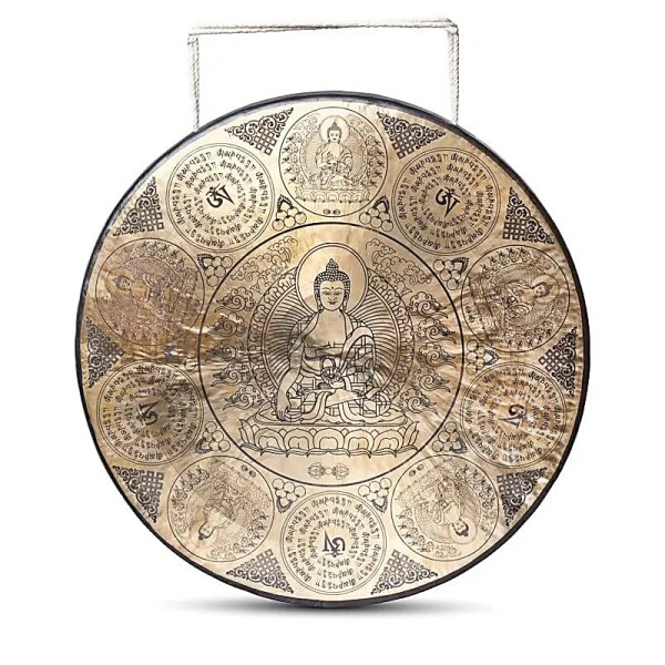 Nepalesischer Gong Buddha Shakyamuni graviert -- 60cm; 9,5kg