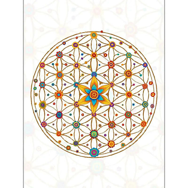Notizblock Blume des Lebens -- 12,5x9,5cm