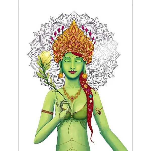 Notizblock Grüne Tara -- 12,5x9,5cm