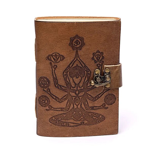 Notizbuch Chakra Meditation mit Kunstledereinband -- 250g; 18x13 cm