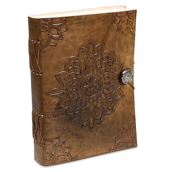 Notizbuch Mandala mit Kunstledereinband -- 250g