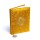 Notizbuch Samt gelb mit Sonne -- 20x15 cm