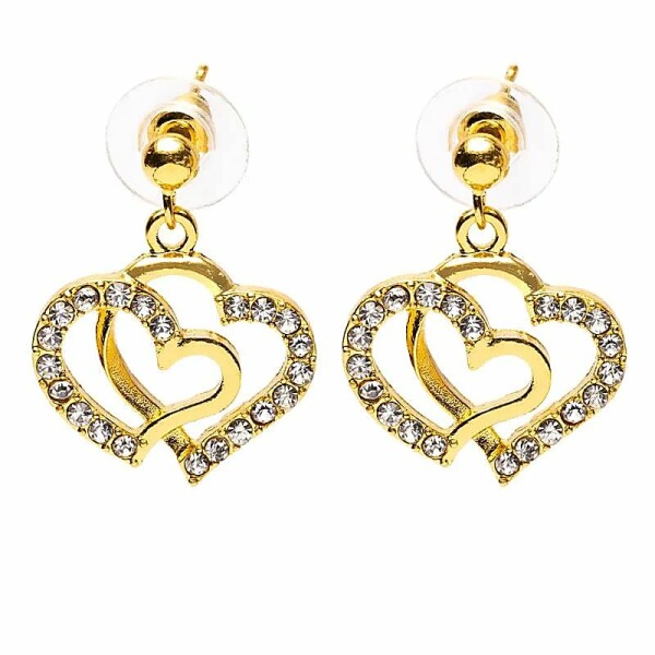 Ohrringe Herzen goldfarben -- ±2 cm