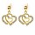 Ohrringe Herzen goldfarben -- &plusmn;2 cm