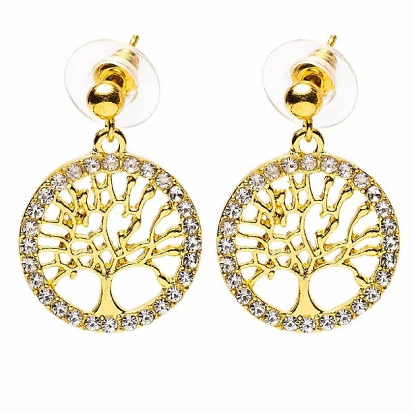 Ohrringe Lebensbaum goldfarben -- ±2,5 cm