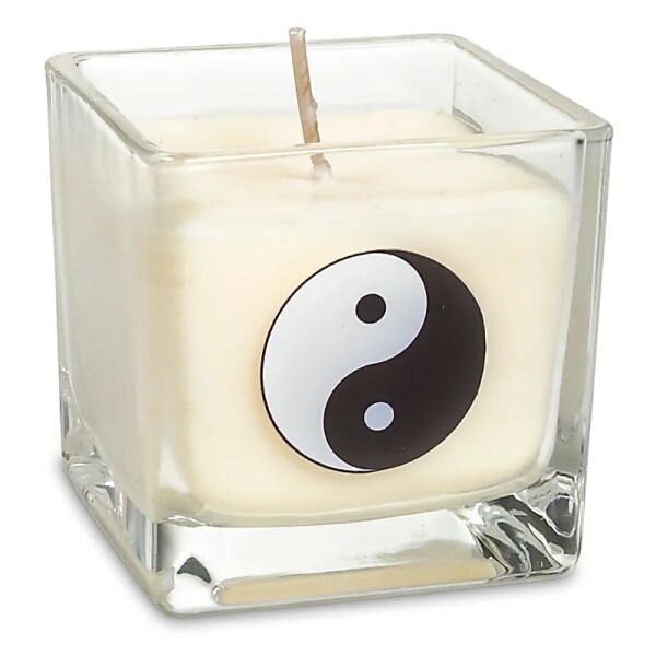 Ökologische Rapswachs-Duftkerze Yin Yang  -- ±260g; 6x6x6 cm