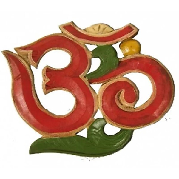 OM Symbol - Holz -- 18x14 cm