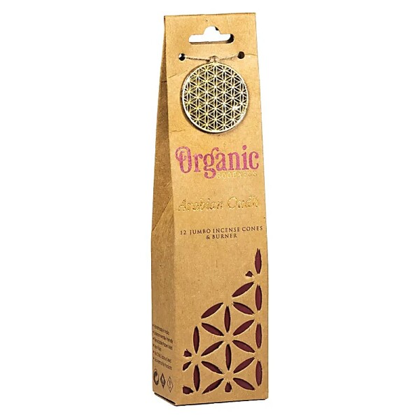Organic Goodness Arabisches Oudh Weihrauchkegel + Halter -- 72g