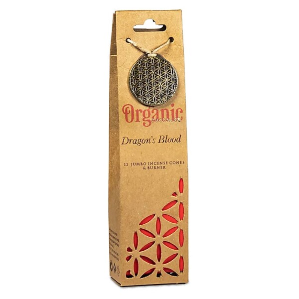 Organic Goodness Drachenblut Weihrauchkegel + Halter --  72 g