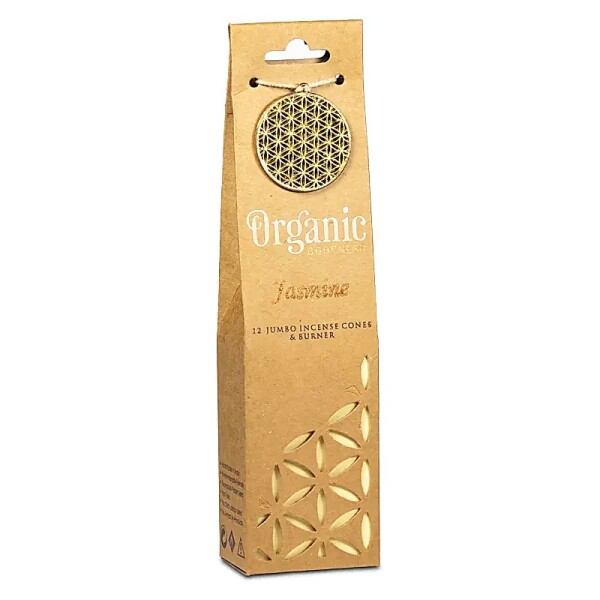 Organic Goodness Jasmin Weihrauchkegel + Halter -- 72 g