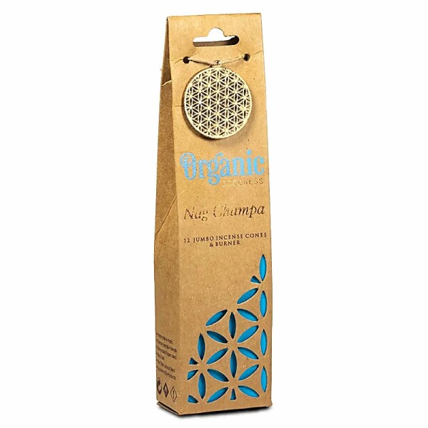 Organic Goodness Nag Champa Weihrauchkegel +  Halter -- 72g
