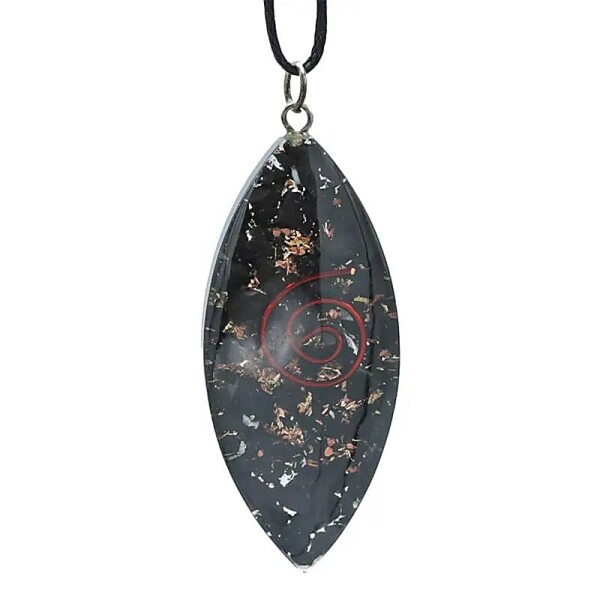 Orgonit Anhänger oval Shungit -- 5 cm
