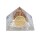 Orgonit Pyramide Selenit Blume des Lebens -- 7x7x6 cm