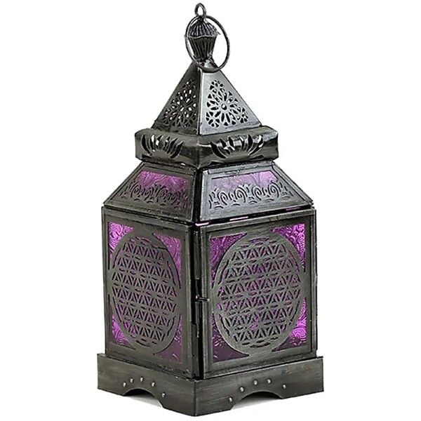 Orientalische Laterne Blume des Lebens -- 9.5x10x23 cm