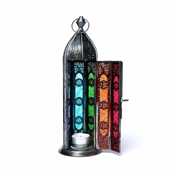 Orientalischer Kerzenhalter 7 Chakren -- 8.5x30 cm