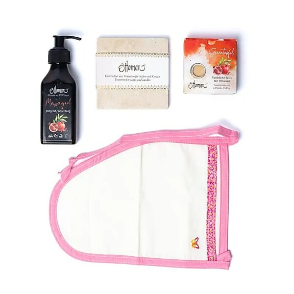 Ottoman Massage-Geschenkset Granatapfel -- 16x18x5,5cm; 715g
