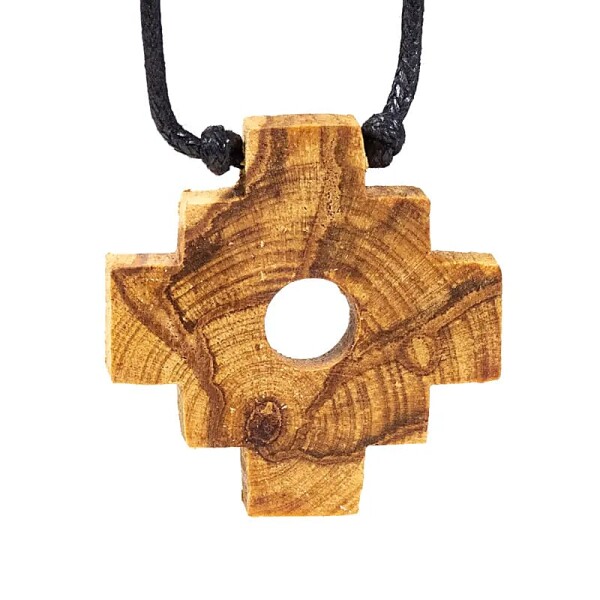 Palo Santo Halskette Chakana Inka Kreuz -- 4 cm