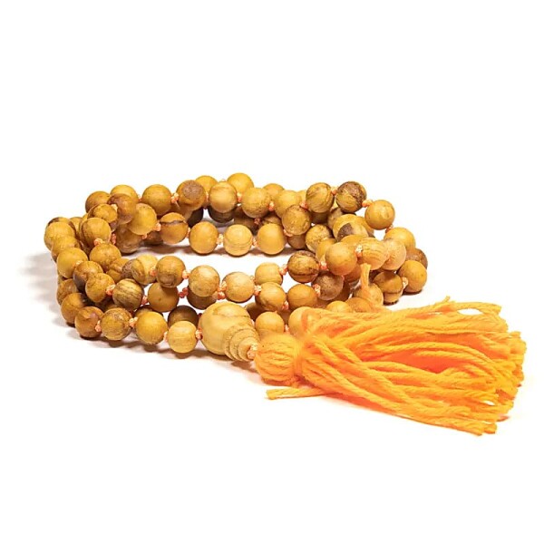 Palo Santo Mala mit Guru Perle + Knoten -- 0.9 cm