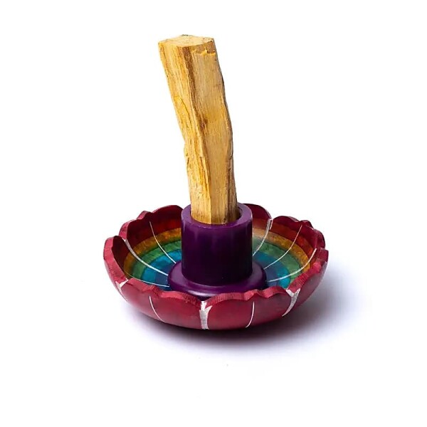 Palo Santo Räucherwerk-Halter Lotus -- 10x3cm; 215g