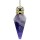 Pendel Amethyst mit Facettespitze + Zierperle -- 5.1 cm