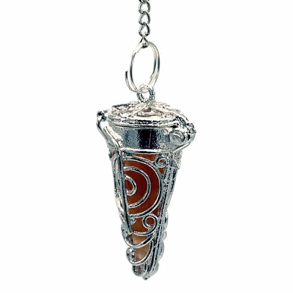 Pendel Choku Rei mit 7 Chakren-Edelsteinen -- 3.5x1.7 cm