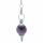 Pendel polierter Amethyst &amp; Metall -- 12 g; 3.5x1.7 cm